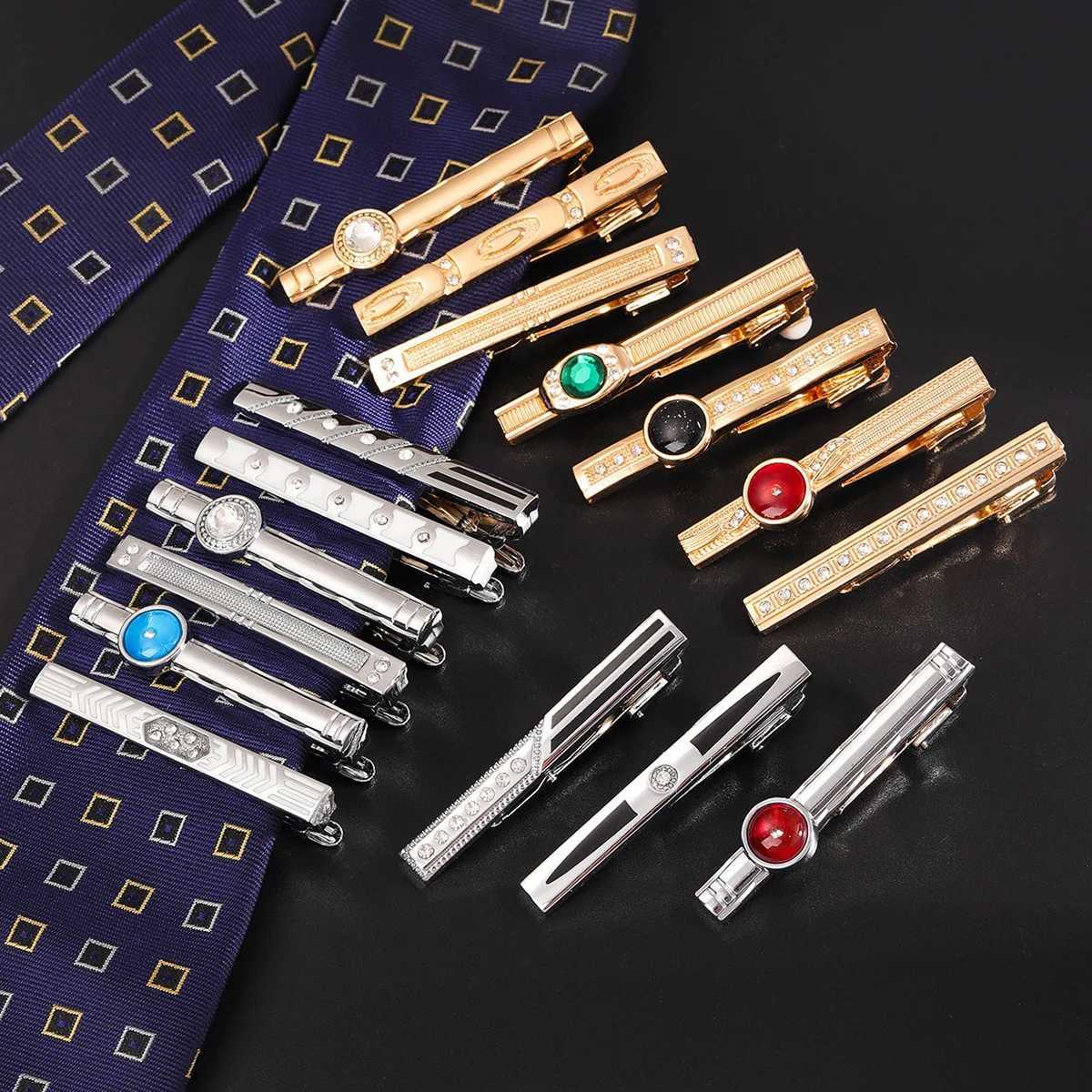 Assorted Inlaid Zircon Tie Clip Evening Dress Shirt Elegant W250111