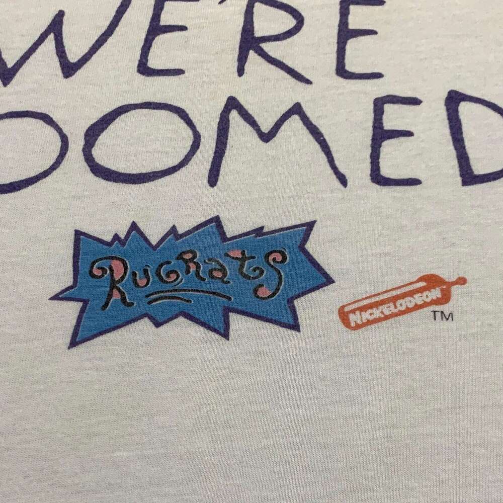 Nostalgic hand-painted texture cute top half college student youth street unique short sleeved T-shirt