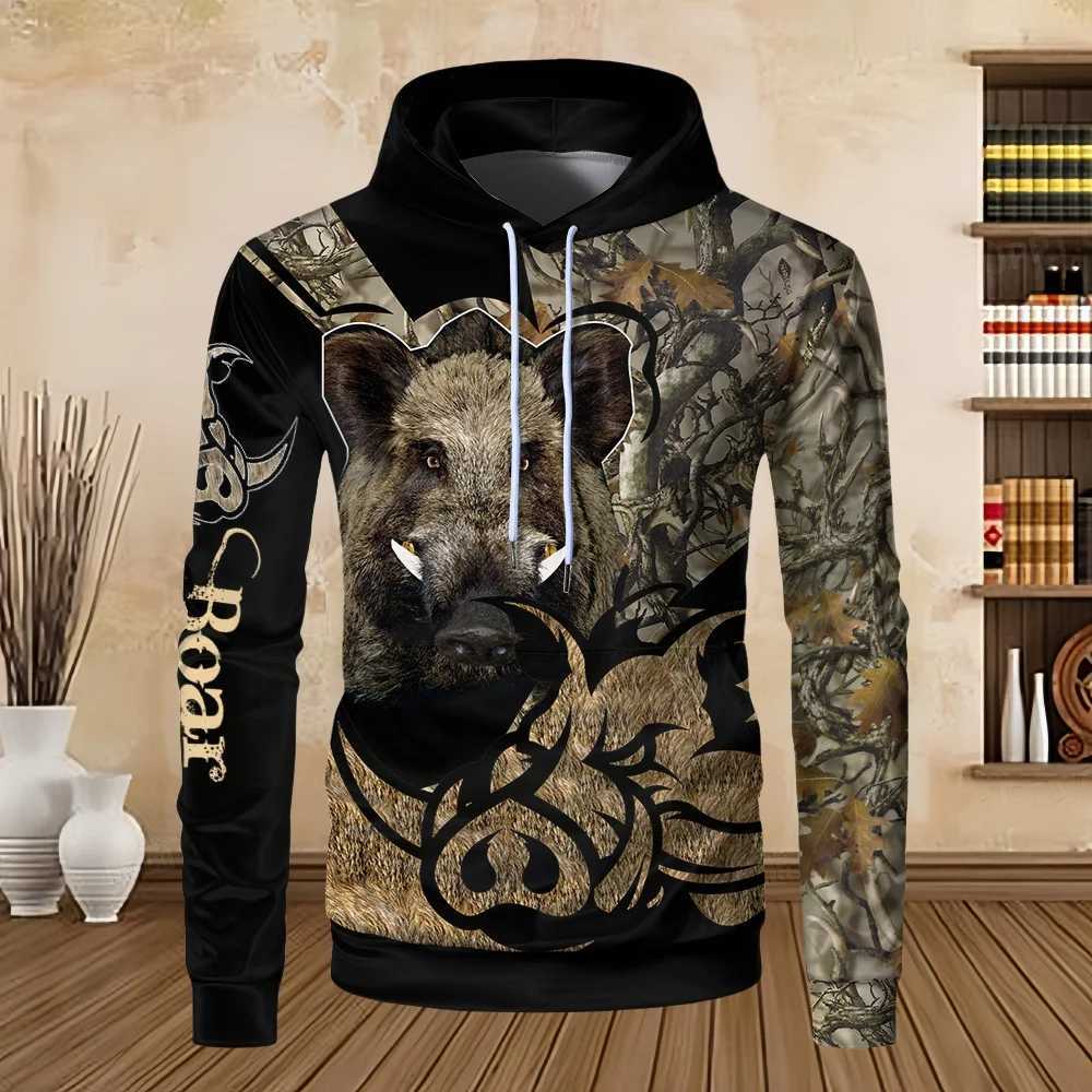 Mens Deer Hunting Sweatshirt Orange Camo 3D Printed Unisex Harajuku Kangaroo Pocket Casual Street Sweatshirt Pullover Hoodie W250110