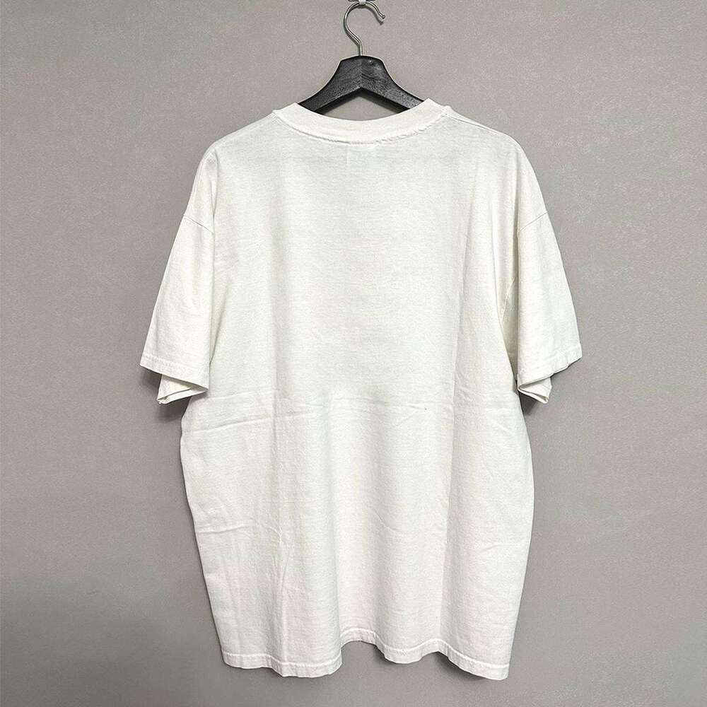 Inspiration: Dark Tattoo Printed Water Washed Vintage Short T-shirt, Street Trendy, Versatile, Non Gender Half Sleeve