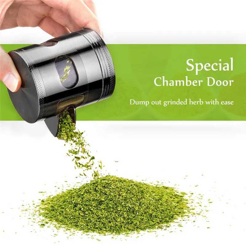 60MM 4 Layers Tobacco Grinder Zinc Alloy Manual Cigarette Tobacco Grinder Smoke Mill Herbal Herb Spice Mill Grass Smoke GrinderXJ250111