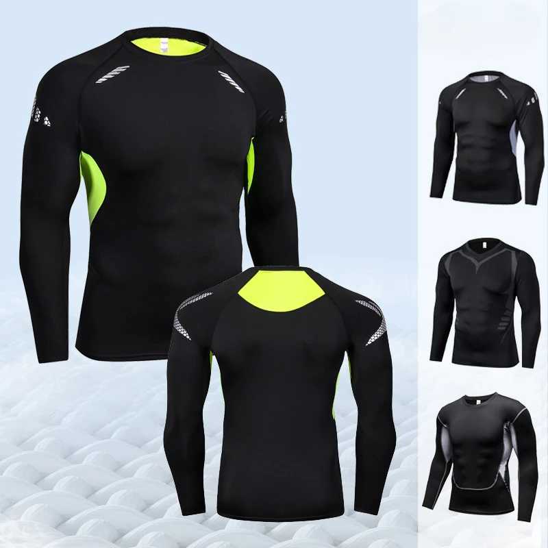 Sports short sLeeved running T-shirt fitness quick drying compression shirt elastic tight fit sports mens gym W250111