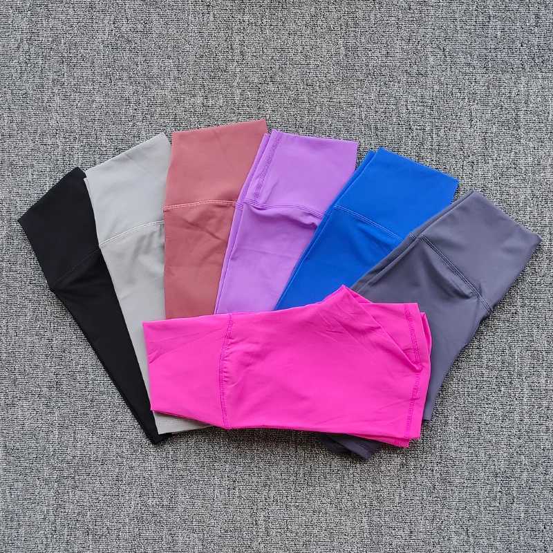 Solid Color Women Fitness Sports Short High Waist Yoga Short Cycling Comprehensive Training Jog Squat Proof Internal PocketsXJ250111