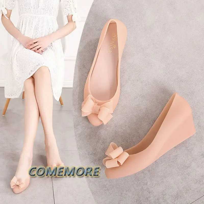 New Arrival Leisure jelly shoes beach sandals womens luxury roller coaster womens beige shallow mouth new summer platform wedge high heels autumn blac
