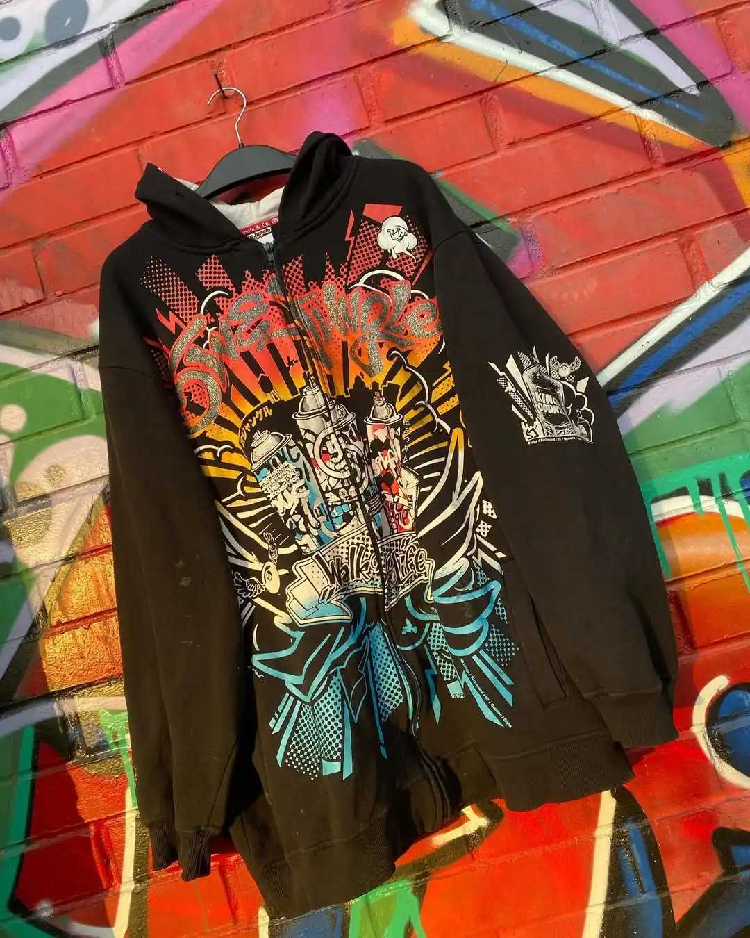 Creative color printing pattern design hooded sweatshirt mens Harajuku style casual hip-hop elements hooded winter sweatshirt W250110