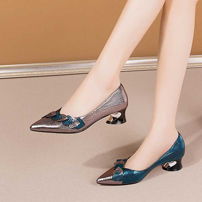New Arrival Womens luxury shoes elegant mid boots party PU leather corner pump womens wedding shoes brides summer work soft sole autumn T250110