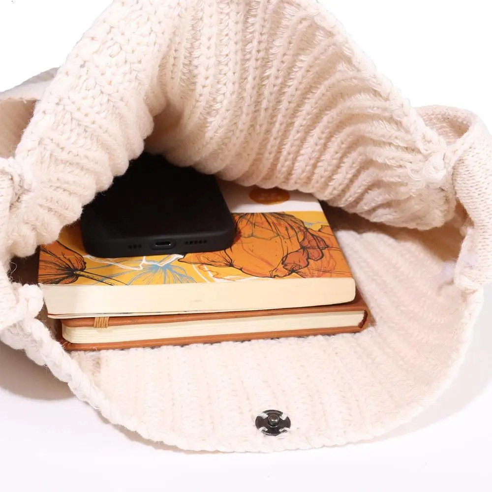 Fashion Women Hollow Woven Shoulder Bags Large Capacity Crochet Hobo Bag Knitting Handbags Female Tote Shopping 250107