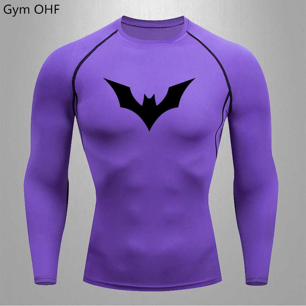 Mens Sunscreen Second Breathable Compression T-shirt Long Sleeve Quick Drying Rashgarda Top Sports Men 2099 Bat W250111