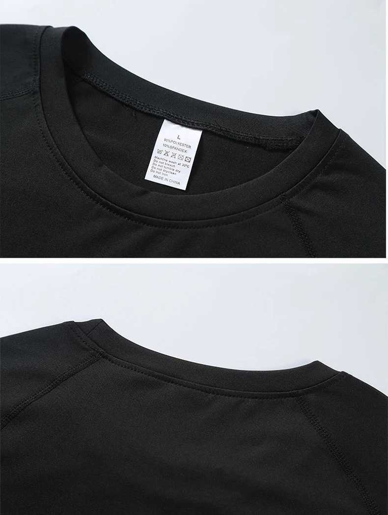 Mens long sLeeved compression training T-shirt quick drying gym fitness tight fitting sports unning shirt gym clothing W250111