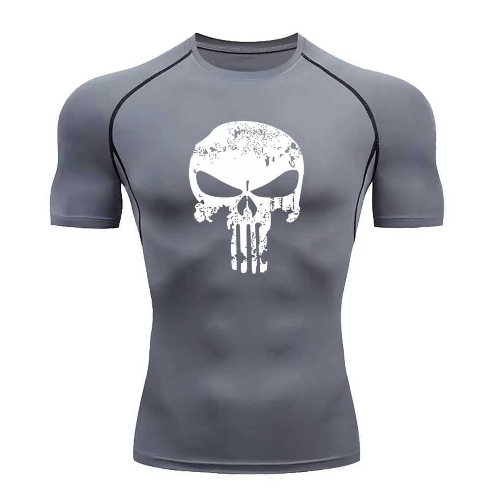 2024 mens compression shirt superhero T-shirt quick drying breathable short sleeved outdoor sports running S-3XL W250111