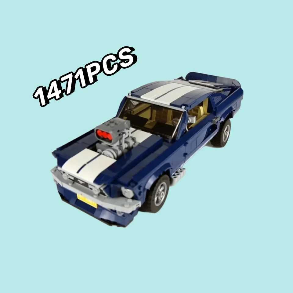 1471PCS Sports Racing Car Ford Mustang Classic Muscle Building Blocks Compatible 10265 Toys for Boys Birthday GiftsXJ250102