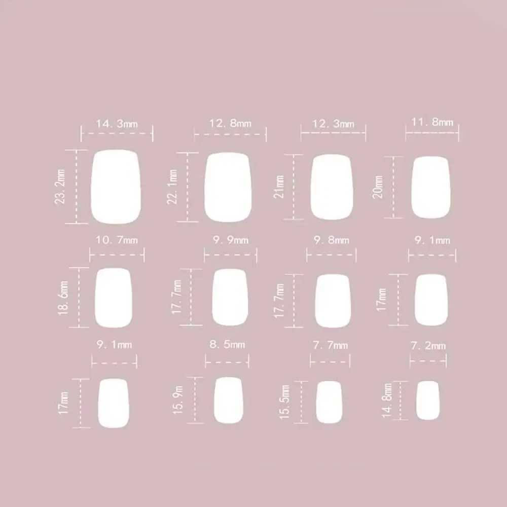 Black White Edge False Nails Fashion Short Square Full Cover Nail Tips French Detachable Press on Nails DIYXJ250110