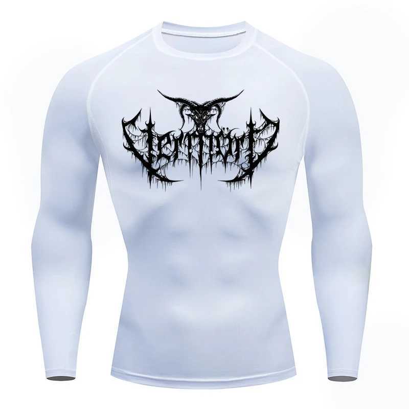 Compression shirt mens sprint T-shirt gym sports top quick drying breathable black fitness sportswear fitness suit W250111