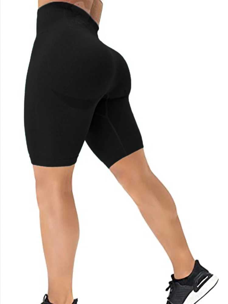 Summer Seamless Gym Women Cycling Shorts Coquette Skinny Stretch Breathable Sport Shorts High Waist Solid Color Fitness PantsXJ250111