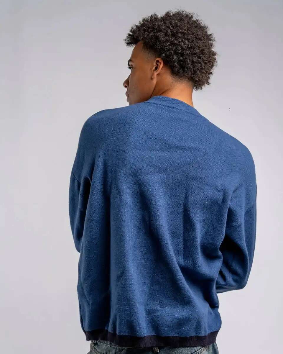 2024 European And American Ins Retro Loose Lazy Style Pullover Printed Knit Sweater Top