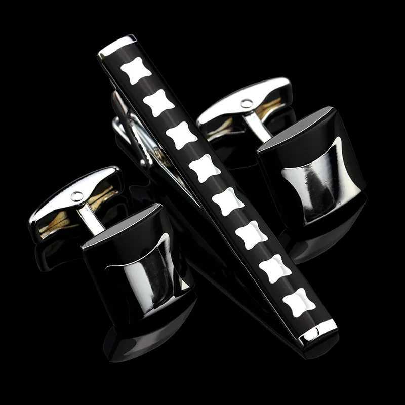 10 luxury gold-plated metal cufflinks necklaces tie rods buckle clips cufflinks gift sets solid color tie clips and pins W250111