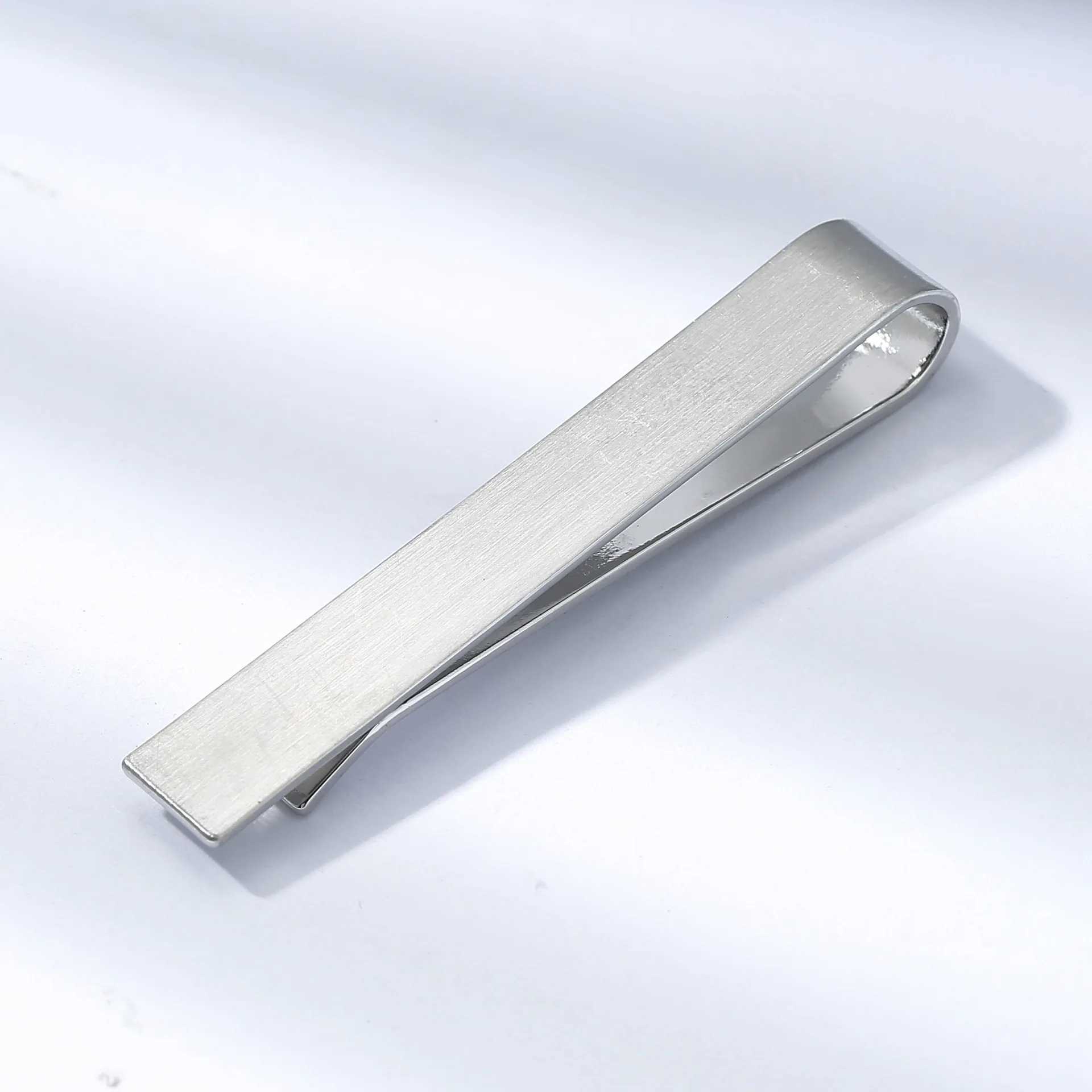 Mens Fashion Tie Clip Metallic Tone Simple Bar Buckle Practical Collar Accories Mens Tie Clip W250111