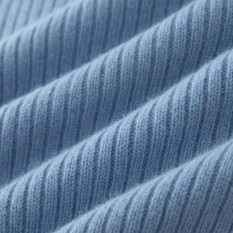 Vertical striped autumn and winter new Merino wool jacquard cashmere sweater mens O-neck jacquard warm bottom knitted top W250110