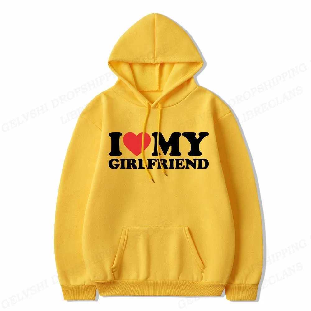 I love my heart my girlfriend hoodie mens fashion letter hoodie childrens hip-hop hoodie mens jacket womens sweater W250110
