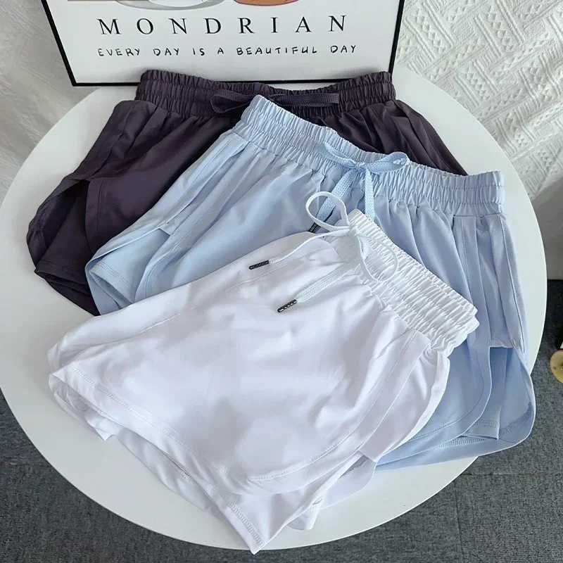 Yoga Sports Women Shorts High Waist Double Layered Quick-Dry Breathable Athletic Shorts Outdoor Leisure Running Fitness ShortsXJ250111