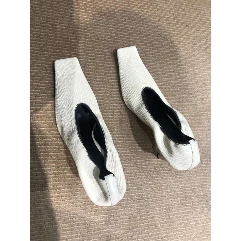 French Retro Single 2024New Zebra Pattern Square Head High Slim Heels Comfortable Soft Leather Women's Shoes