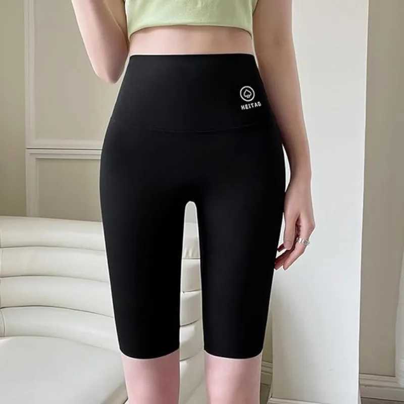 High-waisted Bottoming Trousers Female External Wear Hip Lifting Tight High Elasticity Yoga Trousers Five-minute Shorts WomenXJ250111