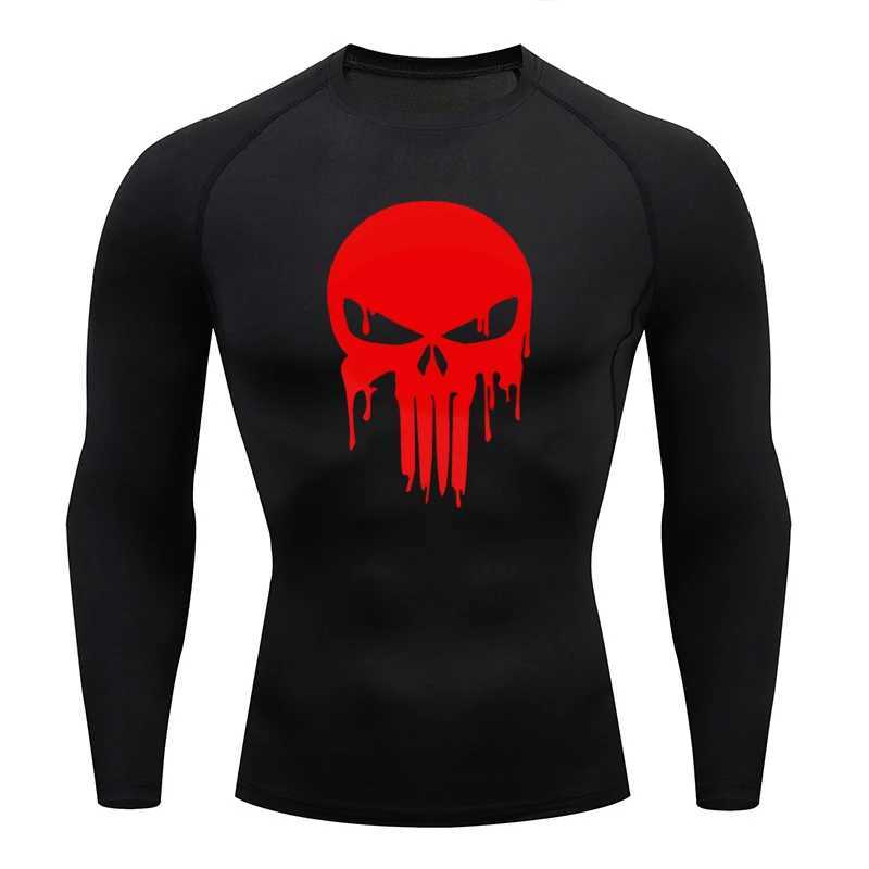 Summer sports top mens running T-shirt skeleton fitness short sleeved quick drying compression T-shirt W250111