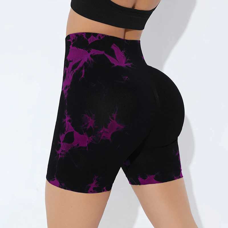 Tie Dye Workout Shorts For Women Scrunch Butt Lifting High Waisted Yoga Gym Seamless Booty Biker Shorts Womens ActivewearXJ250111