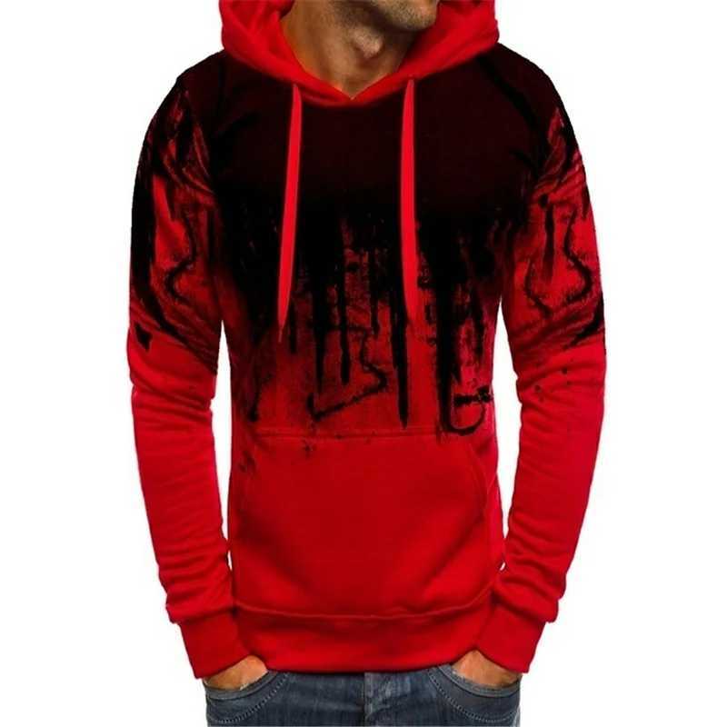 Mens autumn and winter fashion camouflage sportswear long sleeved hooded casual sports hooded jacket S-4XL W250110