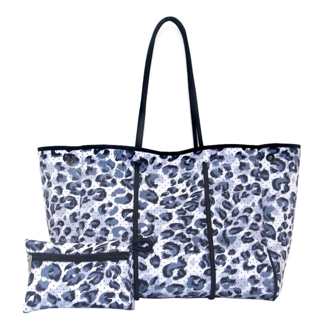 Wholesalers Fashion Leopard Print Women's Handbag Tote Bag Ladies Waterproof Neoprene Beach Bags For Women Trend 2024