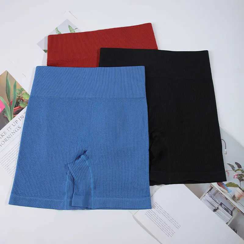 CHRLEISURE Seamless Ribbed Yoga Shorts For Women High Waisted Biker Tights Elastic Workout Slim Sports Leggings SportswearXJ250111