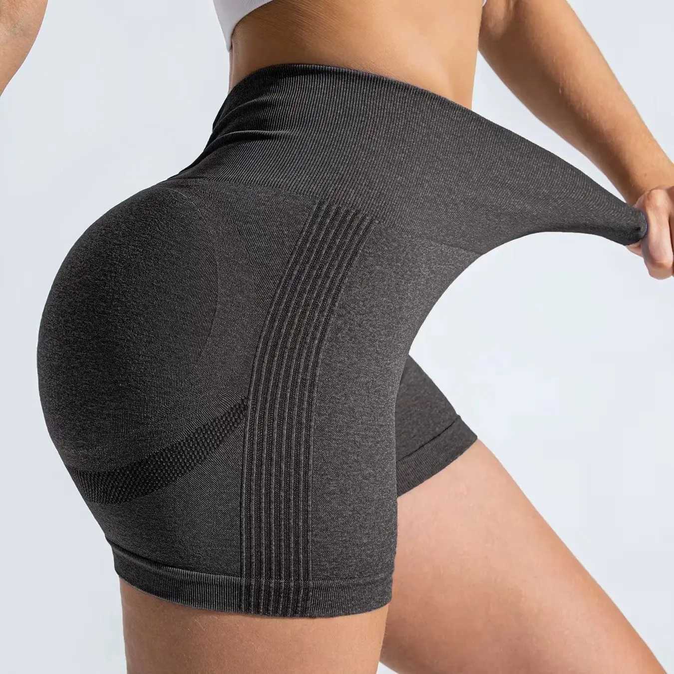 Womens Tight Seamless High Waist Yoga Pants Quick Dry Breathable Running Sports Fitness ShortsXJ250111