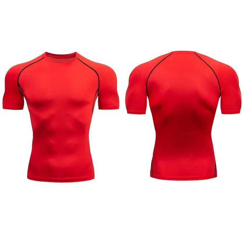 Rashguard Fitness T-shirt Mens Fitness Fast Drying Fitness Compression Shirt Running Exercise Mens Sports One layer Sportswear W250111