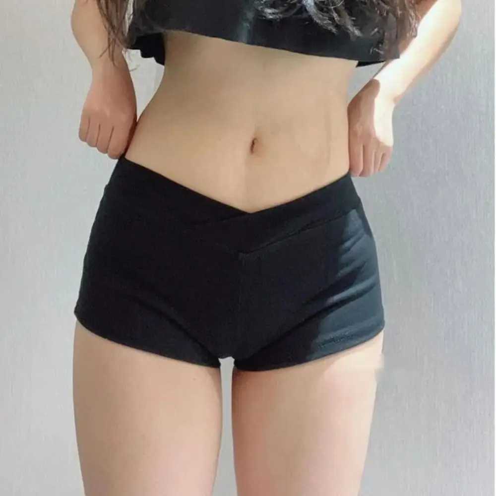 Women Ultra Short Sports Shorts New Casual Sexy Tight Low Waist Shorts Summer Fitness Running Black Ballet PantsXJ250111