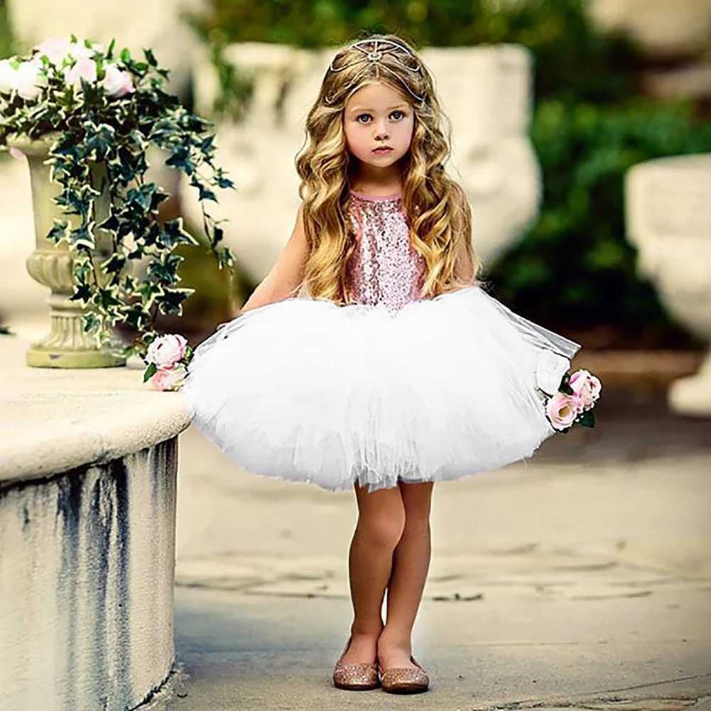 Baby Girls Christmas glitter Tutu dress sleeveless childrens princess birthday dress size 3 months -4 years W250111