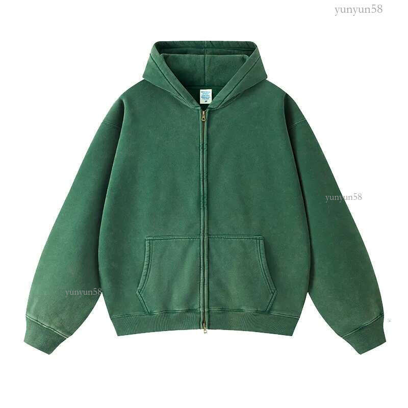 Men's Hoodies Sweatshirts Wholesale streetwear heavyweight oversized hoodie no string zip up hoodie vintage acid wash mens hoodie z241026
