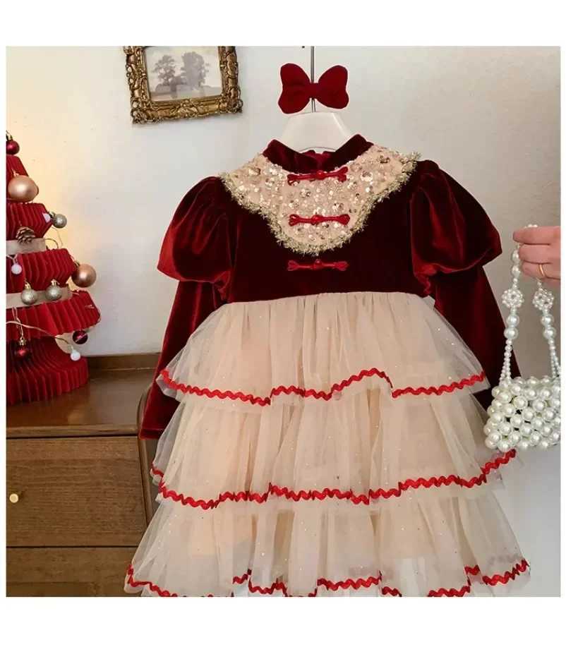 New Girl New Years Red Fluffy Lolita Princess Dress W250111