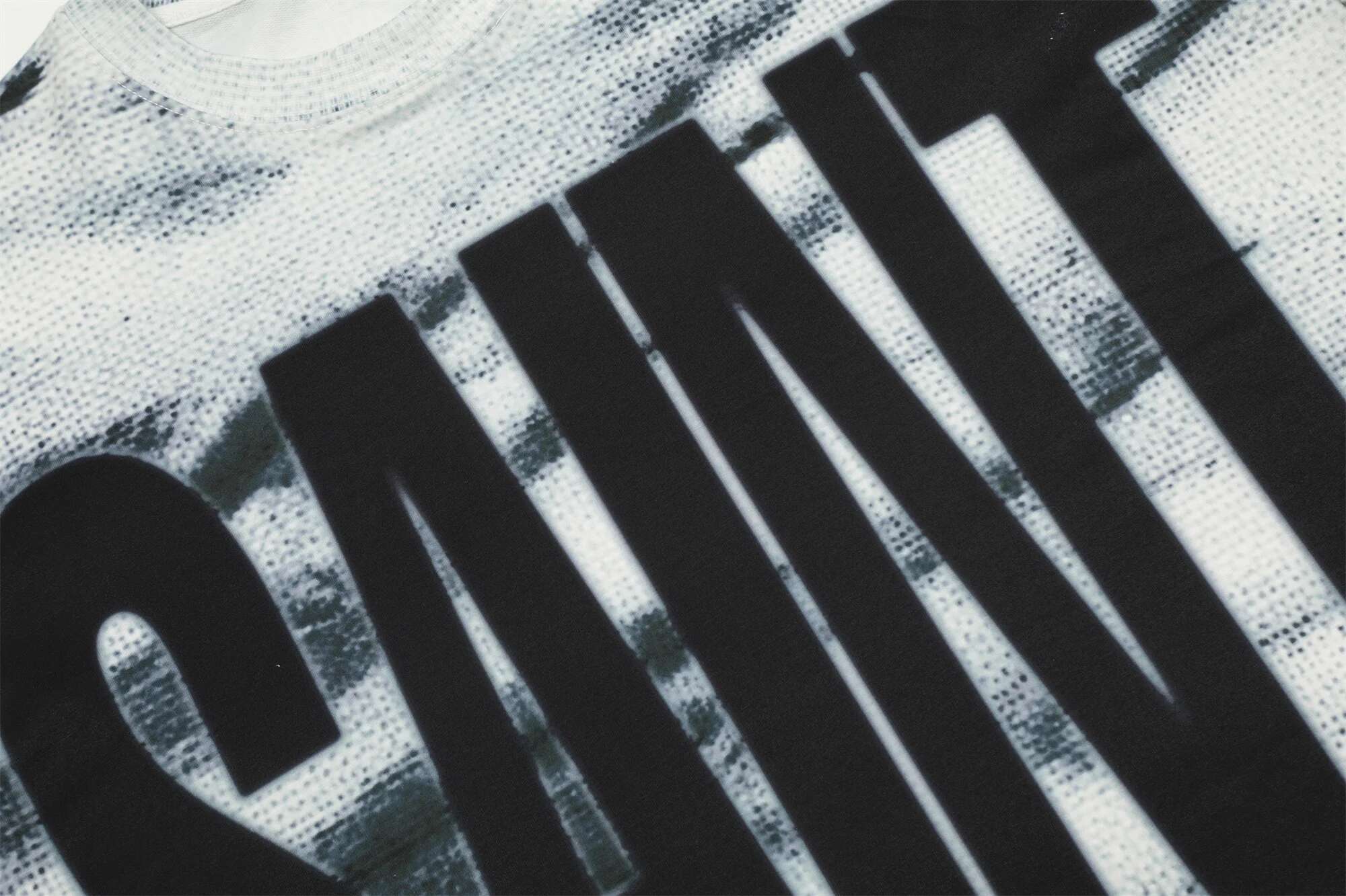 Vintage SM Brand Fashion Full Letter Print Quality Cotton High-Street Casual Loose Long Sleeve T Shirt Pullover For Men