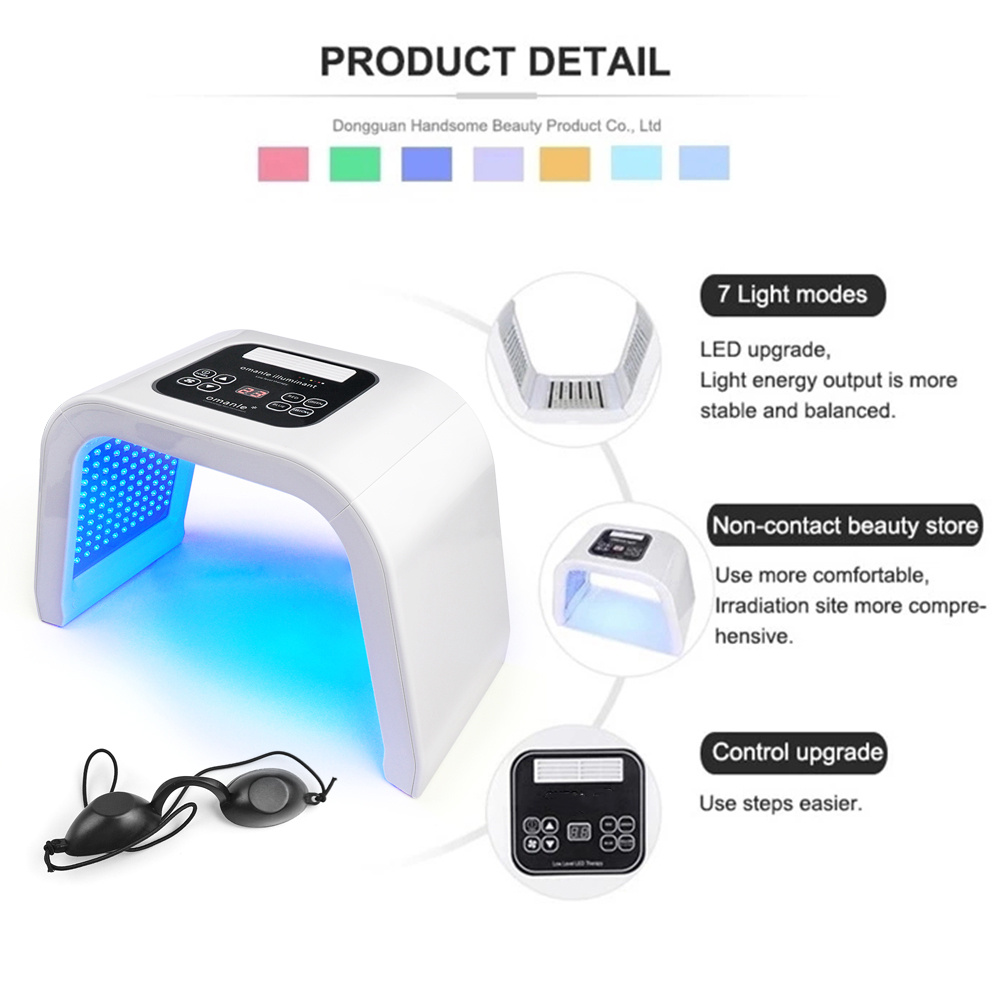 7 Colors LED Photon Mask Light Therapy PDT Lamp Beauty Machine Treatment Skin Tighten Facial Acne Remover Anti-wrinkle