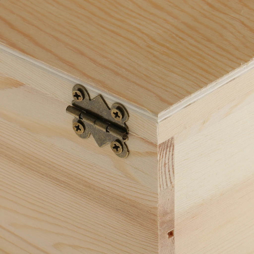 Unfinished Wood Jewelry Organizer Holder - Classic Jewelry Box with Drawer Modern Closure Mirror 250106