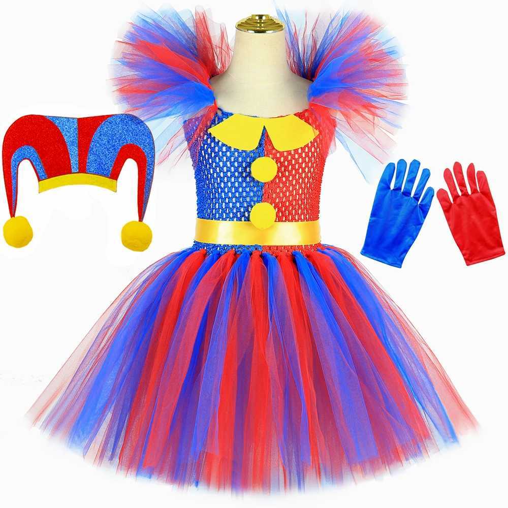 Pomni costumes childrens Tutu costumes amazing digital circus clown role-playing costumes girls Halloween party costumes W250111
