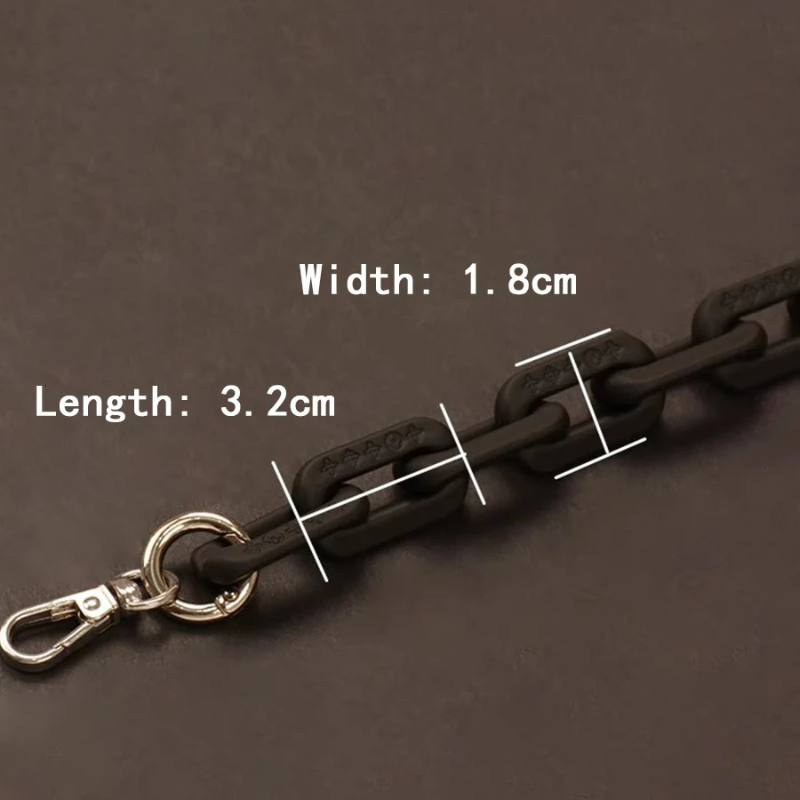 27-140cm matte frosted bag chain solid color acrylic bag with resin chain DIY cross shaped bag thick chain underwear accessories 250109