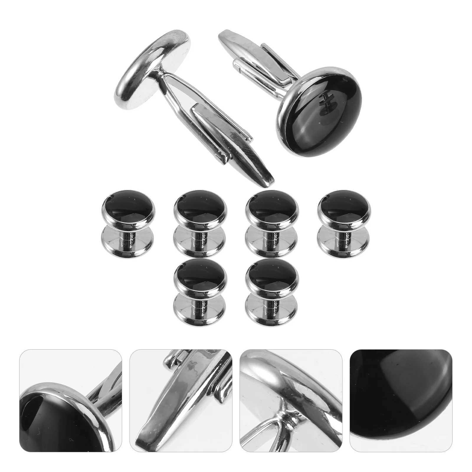 8-piece set with buttons cufflinks French shirts evening gowns gentlemens studs tie clips decorative copper style chic decoration W250111