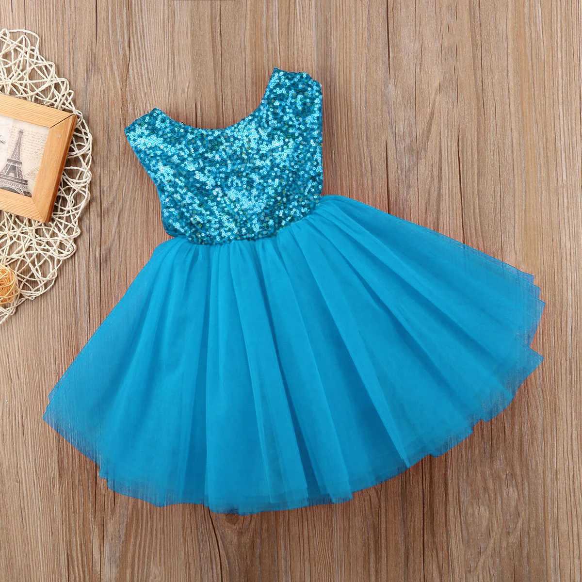 Baby Girls Christmas glitter Tutu dress sleeveless childrens princess birthday dress size 3 months -4 years W250111