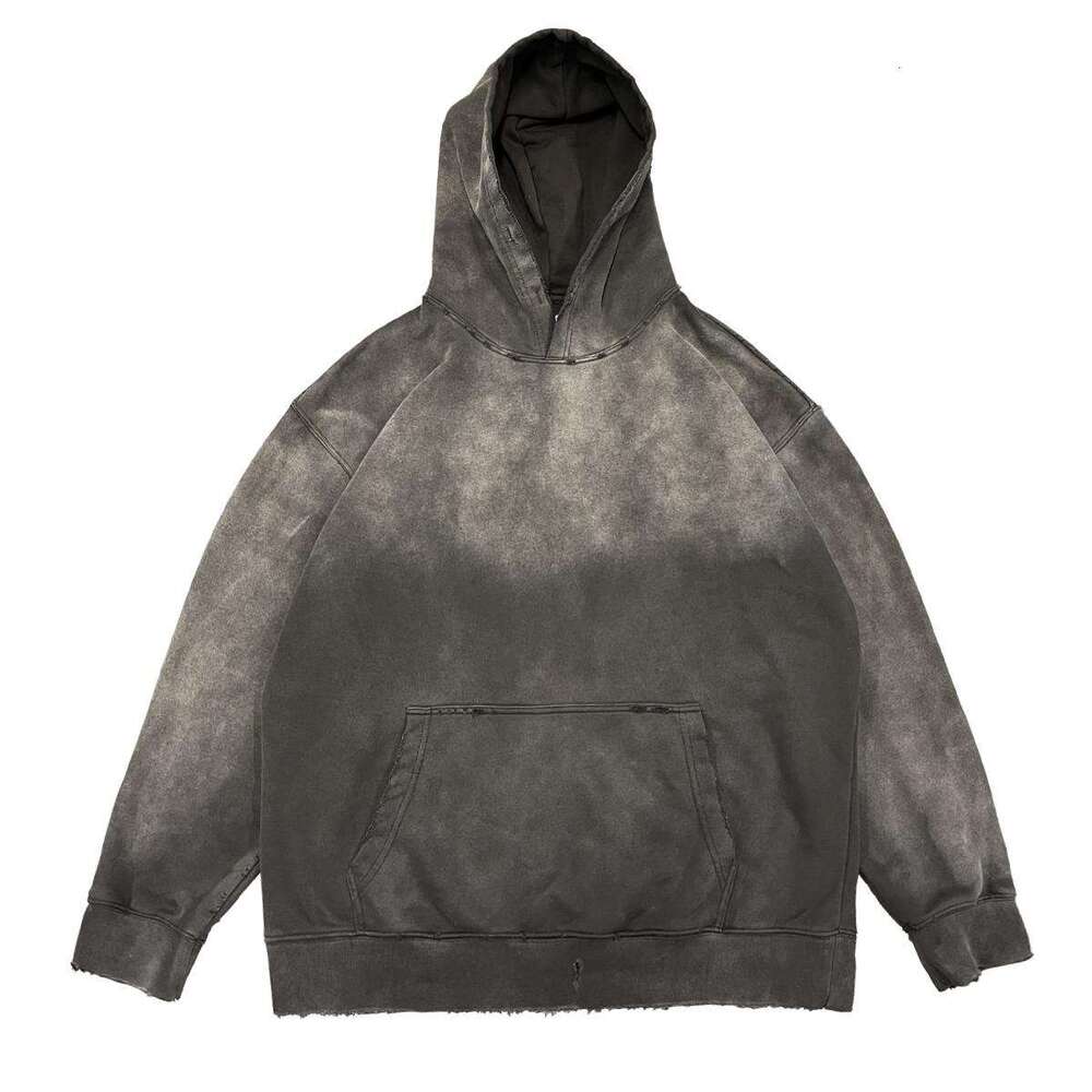 Small crowd design sense anime American animation printing wash old street loose hooded sweater