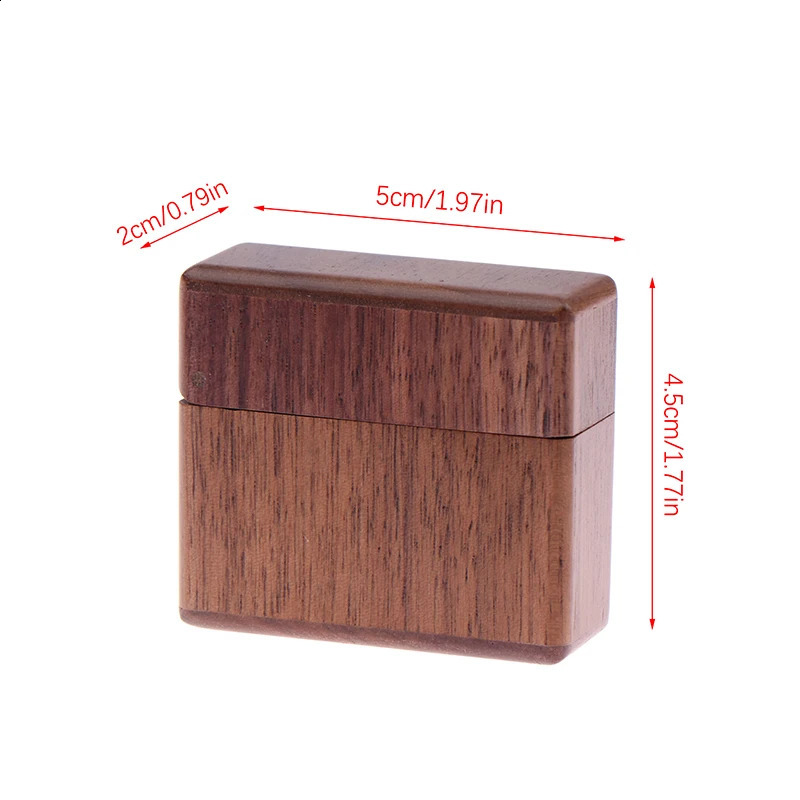 1PCS Unique Shape Ring Holder Engagement Ring Box For Proposal Wood Ring Box Proposal Small Engagement Ring Holder Box 250106