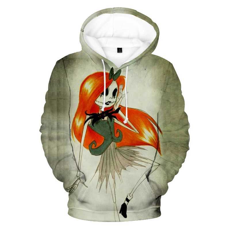 Mens Halloween sweatshirt mens Harajuku skull hooded clothing spring loose mens sweatshirt 3D printed cartoon sweatshirt W250110