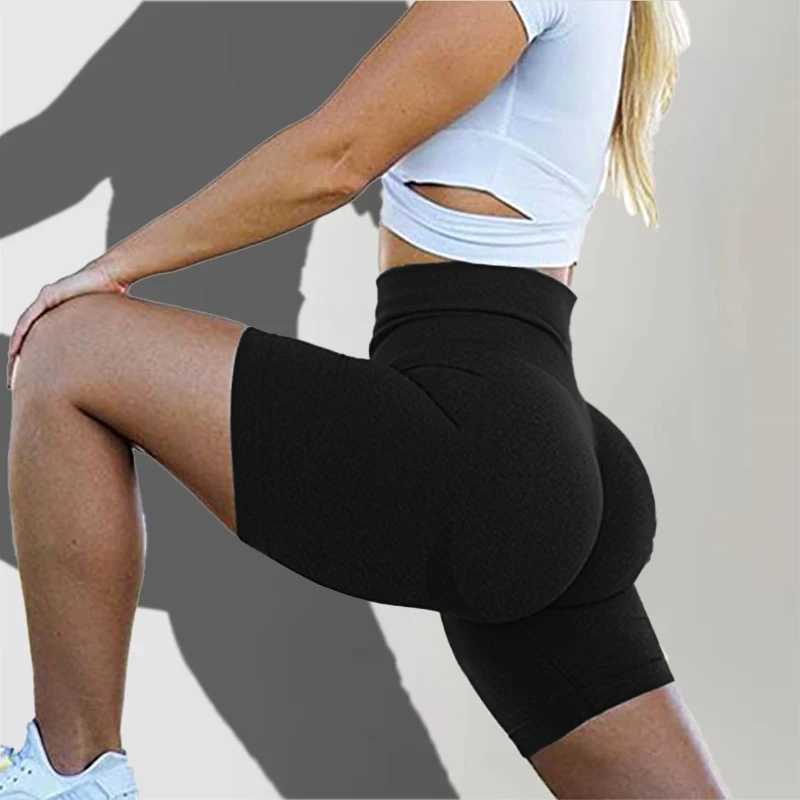Summer Seamless Gym Women Cycling Shorts Coquette Skinny Stretch Breathable Sport Shorts High Waist Solid Color Fitness PantsXJ250111