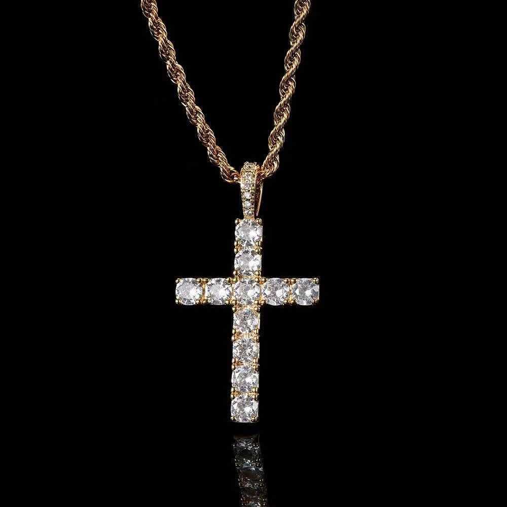 Fashion moissanite jewelry moissanite cross pendant hip hop cross pendant moissanite pendant