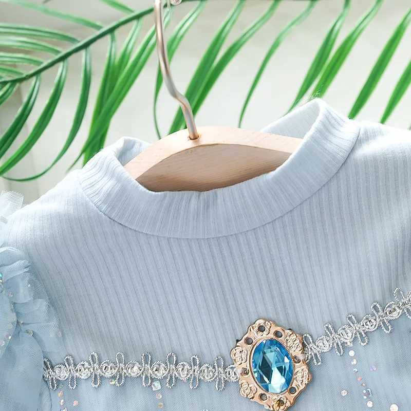 Girls casual dress long sleeved princess dress childrens clothing girls aged 2 to 6 childrens dress evening dress elegant W250111